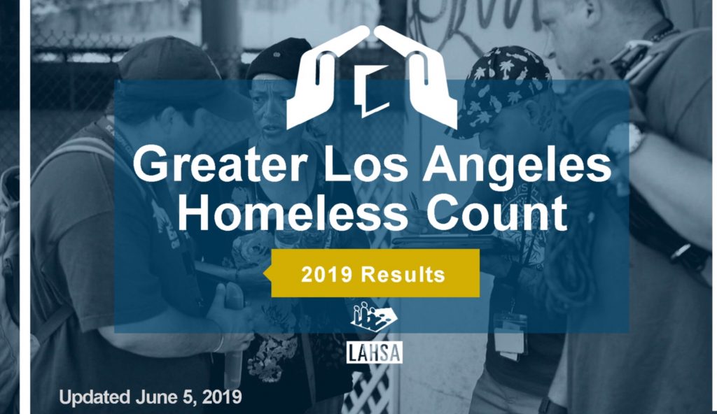 LA County officials discussing the 2019 Greater Los Angeles Homeless Count results, emphasizing community outreach efforts.